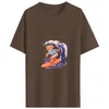 2024 Designer Surf Shirt, Men's Short Sleeve Print, nytt djurtryck, bekvämt att bära