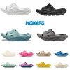 HOKA One One ORA Recovery Slides 3 chinelos sandálias triplo branco preto cinza escuro menta azul rosa roxo bege amarelo Hokas homens mulheres ao ar livre praia sapatos à beira-mar