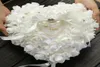 Hochzeit Ringkissen Zeremonie Elfenbein Satin Kristall Blume Ringträgerkissen Kissen Herzform Blumen Ringkissen Kissen3732088