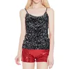 Camisoles & Tanks Women's Sequin Tops Sleeveless Glitter Active For Women Cotton Bed Top Blouses