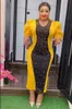 Afrykańskie sukienki na imprezę dla kobiet Bodycon Seksowna sukienka Maxi Eleganckie suknie wieczorowe ślubne Ankara Ostra szata plus rozmiar 240226