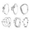 Cluster Ringen Luxe Oogverblindende Strip Zirkonia Pan-Stijl 925 Zilveren Open Manchet Ring Voor Vrouwen Bruiloft Verloving Fijne Sieraden 2024 Trend