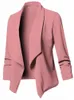 Femmes Slim Blazers surdimensionné S-5XL 12 couleurs femme solide à manches longues affaires vêtements de travail Cardigans ZC545 240223