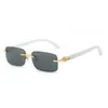 Fashion luxury brand Designer Sunglasses for Women Men Buffalo Horn designer multi-colored wooden leg glasses