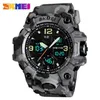 Skmei marca de luxo militar esportes relógios masculino quartzo analógico led digital relógio homem à prova dwaterproof água dupla exibição relógios pulso relogio x0326u