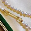 Chegada natural barroco de água doce pérola francês retro 14k ouro preenchido feminino correntes colar jóias para presentes femininos 240305