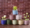 Mini Pot de fleur en céramique craquelé de glace Pot de fleur mignon coloré pour la décoration de bureau jardinières de plantes en pot charnues 8 couleurs 8849978