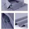 S-6XL Mens Long Sleeve Shirt Bamboo Fiber Luxury Slim Elastic Anti-Wrinkle Business Office Large Size White Shirt 240306