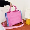 Torba plażowa moda płótno średnia torba na torbę designerską torbę na zakupy w torbie ramię torebka torebka Klasyczna wszechstronna torba wszechstronna torby na świeżym powietrzu