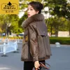 Haining 2023 Winter New Short Style Fox Imitation Women's Fur Integrated Cold and Warm Thick Coat 8859