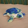 Animaux en peluche jouets en peluche mignon 35 cm coloré grande tortue de mer en peluche oreiller