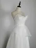 Party Dresses Luxury Romantic Organza Wedding Dress A-Line Tube Top Empire Princess Ruched Chic Tulle Bridal Gown Elegent Vestido De Noiva