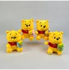 2024 Wholesale cute honey pot bear pendant plush toy keychain holiday gift claw machine prizes 3-14