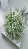 Tek beyaz gel Gypsophila Bebek Nefes Yapay sahte ipek çiçekler bitki ev düğün dekorasyonu7951063
