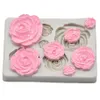 Rose Flower Silicone Mold Fondant Mold Cake Decorating Tools Chocolate Tool Kitchen Baking Scraper 1PC290F