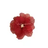 Photo coiffure fleur rouge Rose fleur Barrettes femme côté pince frange pince rouge fleur coiffure épingle à cheveux célébrité d'internet