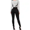 Kvinnors jeans 2024 Spring Summer Byxor svartvitt hög midja för kvinnor avslappnad mager elastisk denim blyertsbyxor s-2xl