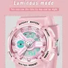 Lige Military Kids Sport Watches 50m防水電子腕時計停止時計時計の子供デジタル少年少女240226