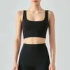 Lu Align Lemon Square Neck Underwear Lu Sports Shockproof Women's Bra Fiess Running Top Vest Yoga Pants Gym Jogger Sports