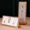 Jewelry Pouches Solid Bamboo Wooden Multiple Necklaces Easel Display Stand Holder Board Bracelet