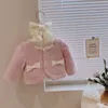 Abiti da boutique per ragazze Abiti invernali Set Abito vintage 110 anni Principessa per bambini Kid 2 pezzi Cappotto e gonna Dolce abito in tweed 240307