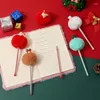 Christmas Series Cartoon Plush Ball-Point Pen Creative Signature Pens Office Gift School Supplies Stationery Funny