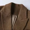 Blazer caldo blazer caldo addensato inverno Elegante cappotto da ufficio con cinghia con doppia giacca da twill a doppia giacca da twill versatile 240226