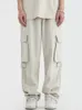 Houzhou Cargo Pants للرجال Hip Hop White Prouts Male Abtage Japanese Streetwear Loose Safari Gocket Zip 240305