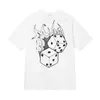 Verão mens t-shirt camisas de grife high street de manga curta algodão sorvete tênis de mesa estilo dados em torno do pescoço camisa impressa tamanho asiático tops