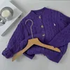 Barntröja för pojkar och flickor spring ny produkt ren bomull stickad cardigan baby tröja