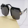Vintage 6020 lunettes de soleil carrées argent noir gris lentille lunettes accessoires de mode lunettes de soleil pour hommes UV400 lunettes de protection avec 242c