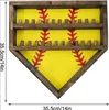 Titanium Sport Accessories samples Wooden new Stacked Baseball Softball Championship Ring Display Holder with Engraved Laces,Baseball Gifts for Kids