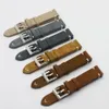 Suede Leather Watch Strap Band 18mm 20mm 22mm 24mm Brown Coffee Watchstrap Handmade Stitching Replacement Wristband 220819259I