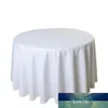 10pcs polyester el banquet tablecloth أبيض مستديرة المائدة قطعة قماش الزفاف غطاء تراكب tapetes nappe tafelkle mariage1241y