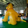 wholesale 8mH (26ft) inflatable yellow dog christmas dogs balloons toys Squating on the ground for party decoration Pet shops and pets hospitals advertising