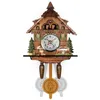 Настенные часы, лесная башня, деревянный маятник, винтажное художественное ремесло, бесшумные часы с кукушкой, деревянные 3D колокольчики для гостиной