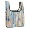 Shopping Bags Customized Printed Shopper Shoulder Bag Colorful Ethnic Style Tote Casual Woman Foldable Handbag Custom Pattern