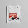 F1 ricciardo 2021 hip hop camiseta mel texugo piloto de corrida criativo topos confortáveis t camisa masculina especial poliéster