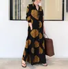 Etnische Kleding Ramadan Eid Moslim Dames Print Jurk Mode Katoen Gestreept Vest Lange Jurken Turkije Arabisch Gewaad 2024 Zomer