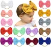 Babyaccessoires Baby Baby Meisje Schattige Grote Strik Hoofdband Pasgeboren Effen Hoofddeksels Hoofdtooi Nylon Elastische Haarband Geschenken Rekwisieten B19319344