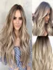 Fashion Body Wave Hair Style for Women Blonde Gradient Long Curly Hair Mixed Colors Synthetic Wig Halloween Costume6449570