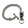 Charm Armband Vintage Men Armband Punk Domineering Dragon Metal Chain Alloy Material