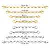 Chaînes entières 8pcs / lot 316L placage chaîne étendue collier en acier inoxydable Rolo couleur or 2 3 4 6 pouces ChainChains285A