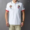 Men's Polos Cotton Royal Polo Shirts High Quality Short Sleeve British Letter Embroidery Casual Male Tees Plus Size 7XL