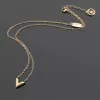 Luxury designer V Necklace Women Stainless Steel Gold Chain Necklaces Fashion Couple Jewelry Gifts for Woman Accessories Wholesale