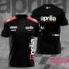 Summer 2024 Aprilia Short Sportswear F1 Rallying 3D Printing Breathable Quick Drying Short Popular mens O-neck Casual T-shirt