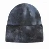 Cycling Caps Knitted Tie Dye Beanies Hats Plain Cuff Beanie Knit Ski Casual Skull Warm Solid Color Winter Blank Headwear Bonnets