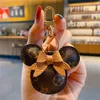 Flower Designer Keyring Mouse Diamond Key Charm Design Pendant Jewelry Chains Bag Favor Keychain Car Accessories Chain Fashion Pu Jimjl