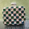 Multicolored Glass Crystal Women Evening Bags Stone Clutch Bag Wedding Bridal Minaudiere Handbags Purses Ladies Party Clutches 240304