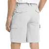 Spring Casual Solid Color Men's Quick Dry Beach Short Pants Multi-Pocket last Kort knälängd Man USA Plus Size Overalls